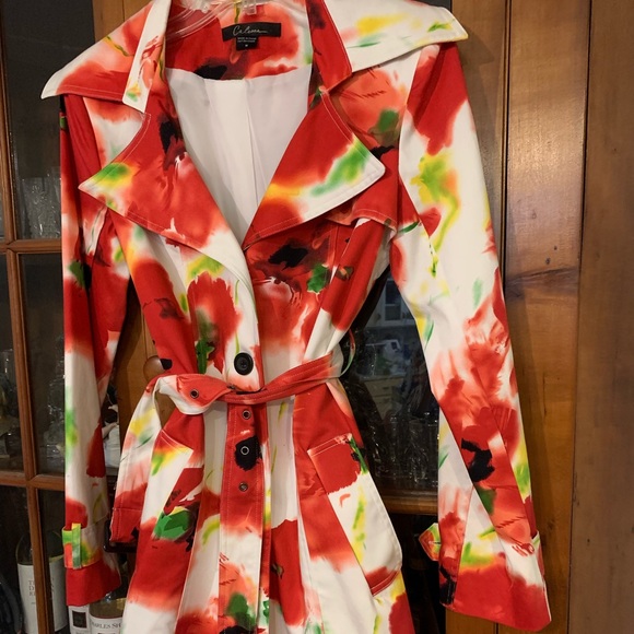 Calessa floral belted Jacket with pockets - Picture 5 of 11